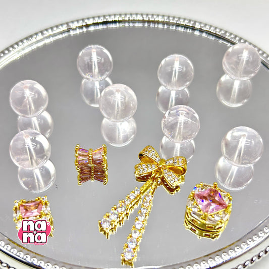 ローズクォーツ高級パーツ付き