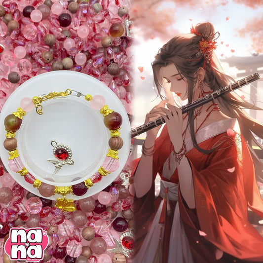 【A981】自由自在に飛び回って    高品質天然石Xガラス（8+10）