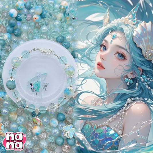【A986】愛、テキサス     高品質天然石Xガラス（8+10）