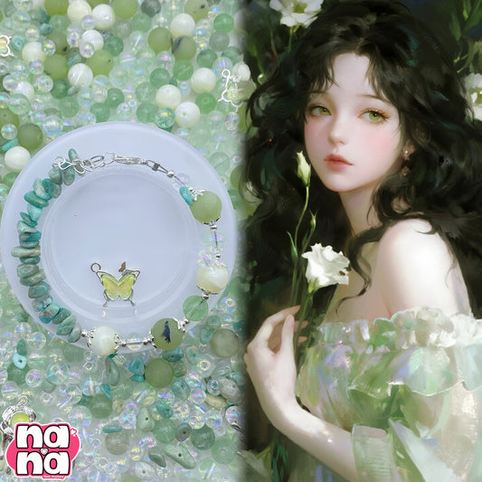 【A991】ふたした瞬間に    高品質天然石X貝殻石Xガラス（6+8+10）