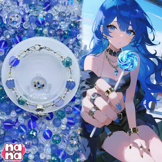 【A996】愛しくて 恋しくて    高品質閃光ビーズXクリスタルXガラス（6+8+10）