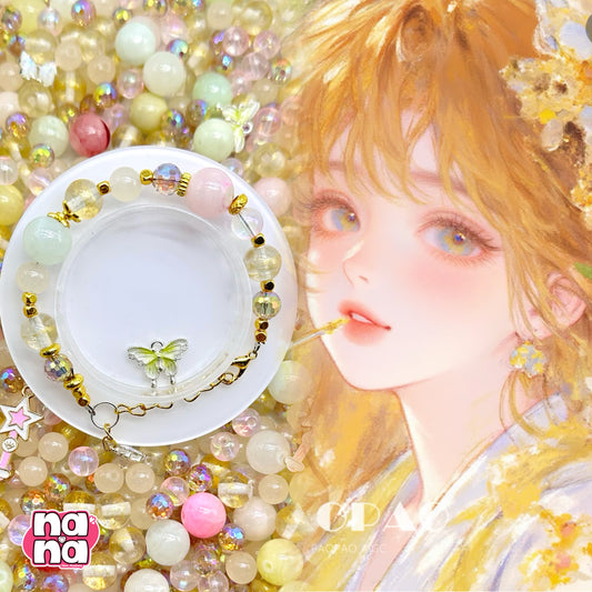 【Y892】笑顔を咲かせる魔法 高品質クォーツ&ガラス（10*10）