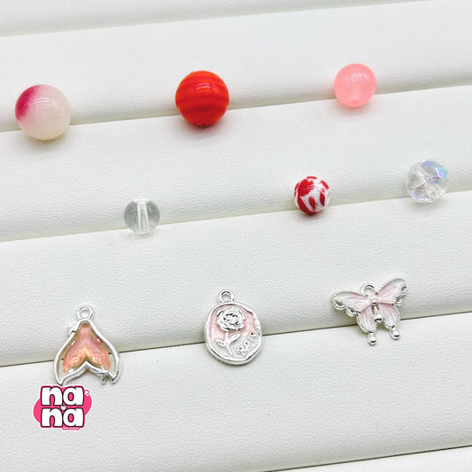 【Y895】溢れた思い 高品質クォーツ&ガラス&磁器の玉（10*10）