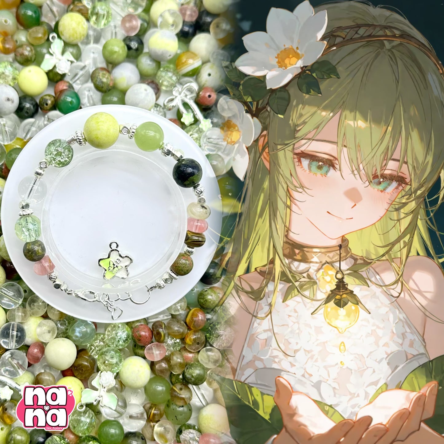【Y906】泣かないで 高品質クォーツ&ガラス（10*10）