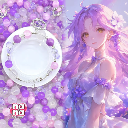 【Y950】ラベンダー 高品質クォーツ&ガラス（10*10）