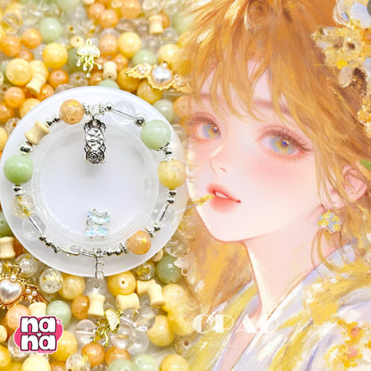 【Y952】雛菊 高品質クォーツ&ガラス（10*10）