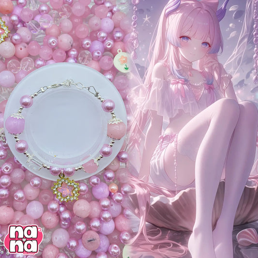 【Y956】珊瑚の姫 高品質クォーツ&ガラス（10*10）