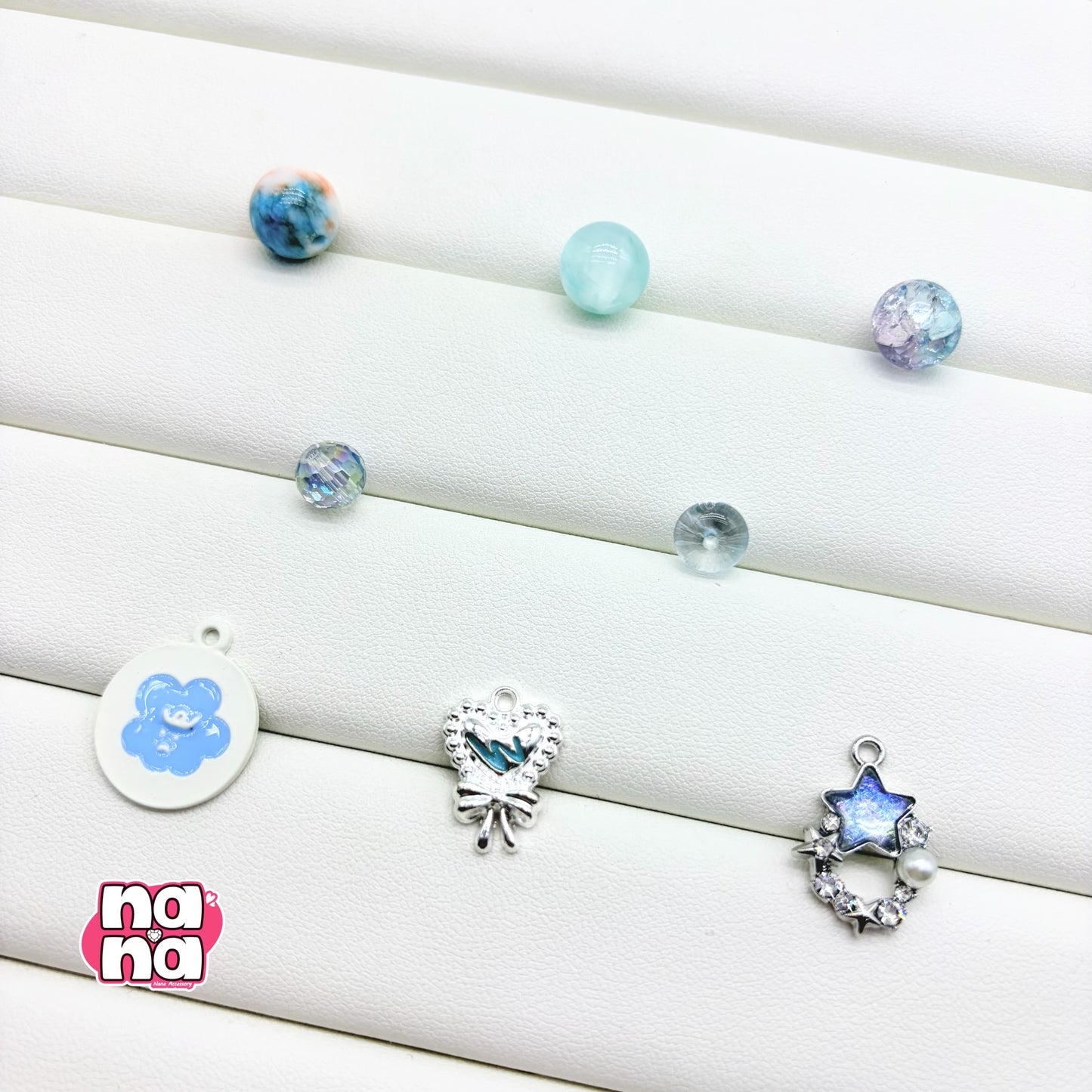 【Y1007】海の夢  高品質クォーツ&ガラス（10*10）