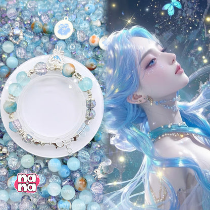 【Y1007】海の夢  高品質クォーツ&ガラス（10*10）