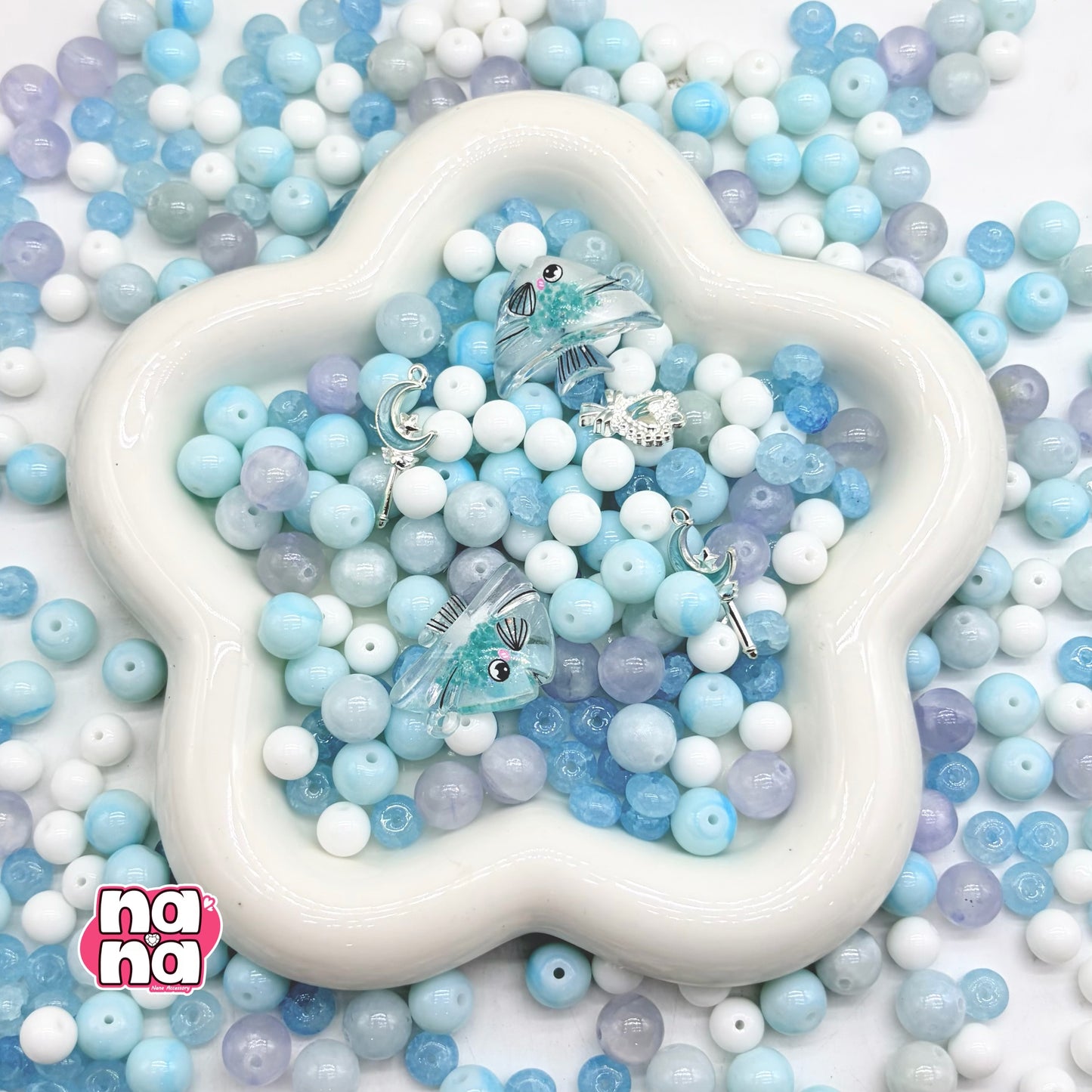 【Y1010】空からの願いごと  高品質クォーツ&ガラス（10*10）