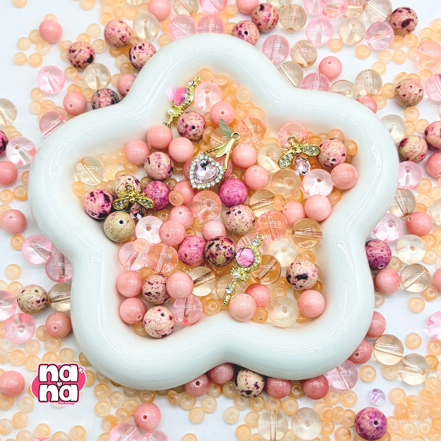 【Y1020】君の笑顔  高品質クォーツ&ガラス（10*10）