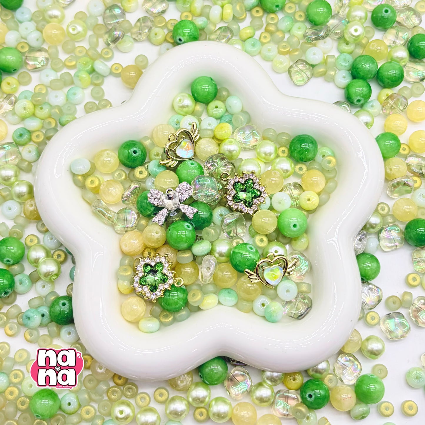 【Y1030】菜の花よ  高品質クォーツ&ガラス（10*10）