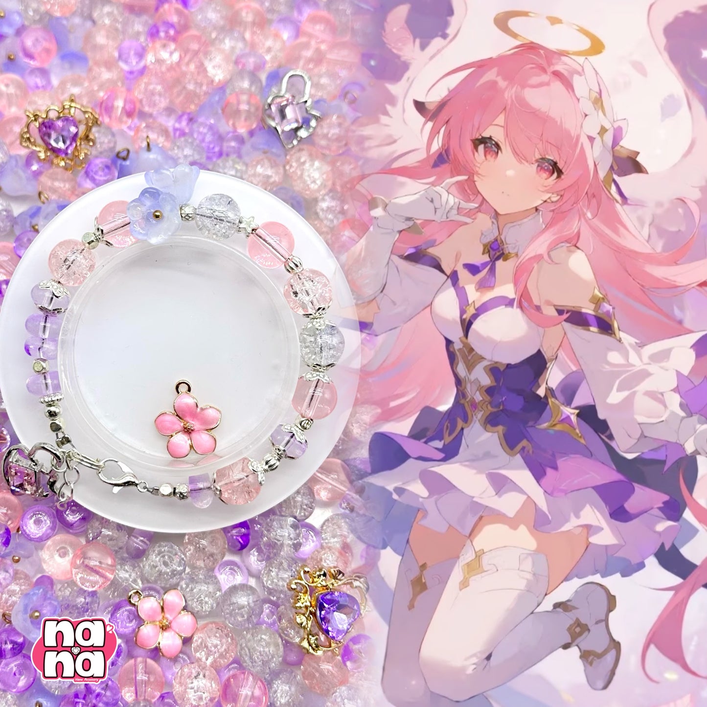 【Y1042】天使に出会ってた  高品質ガラス（10*10）