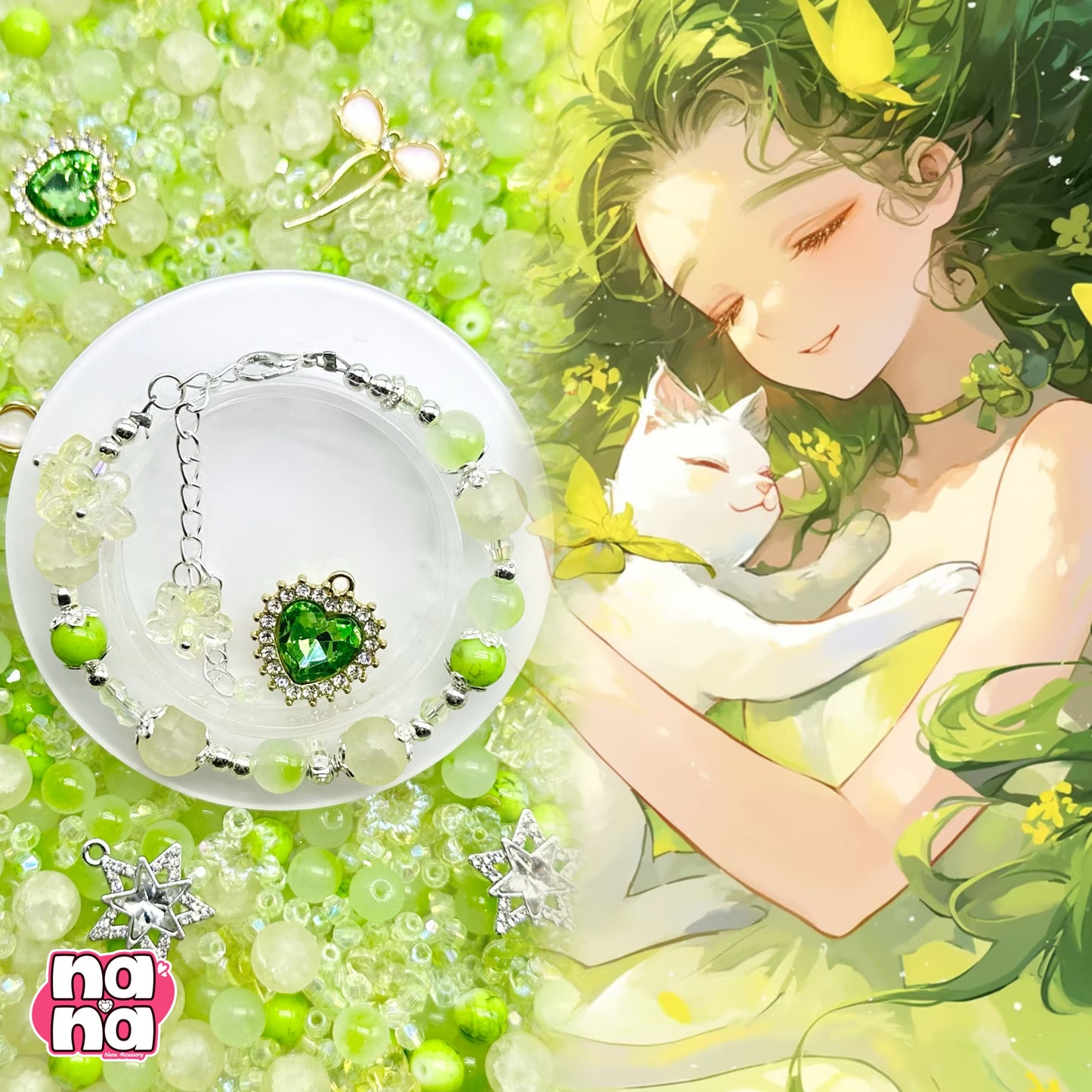 【Y1052】希望の芽  高品質ガラス（10*10）