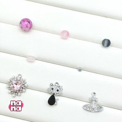 【Y1061】小雨  高品質クォーツ&ガラス（10*10）