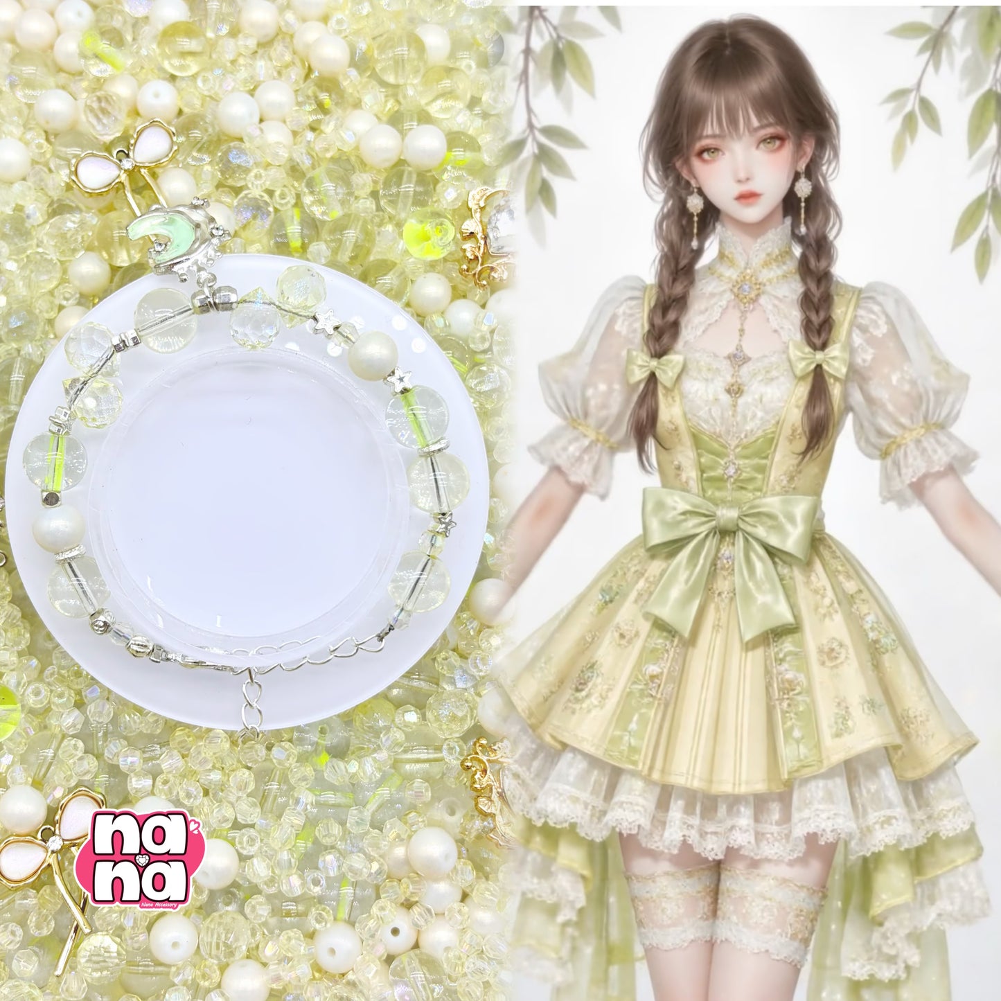 【Y1062】月明かり  高品質ガラス（10*10）