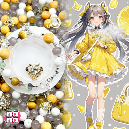 【Y1070】レモンティー  高品質クォーツ&ガラス（10*10）