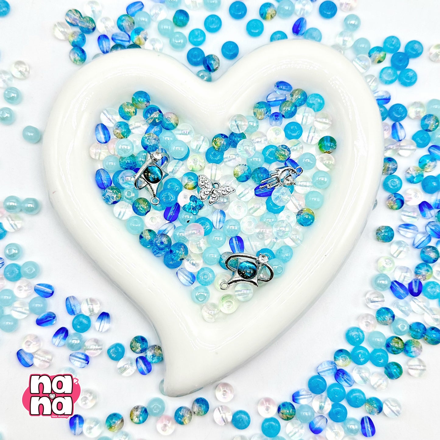 【Y1073】優しい雨ふり  高品質ガラス（10*10）