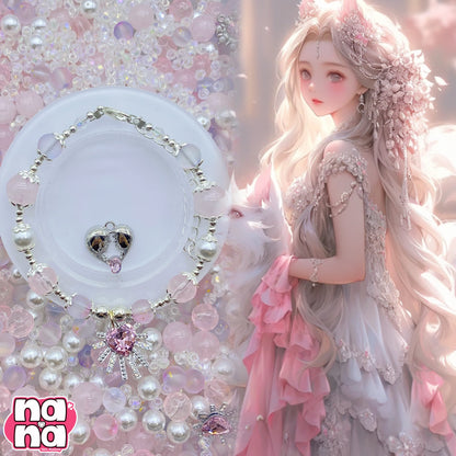 【A1200】重ねた思い出    高品質天然石XガラスXパール（8+10）