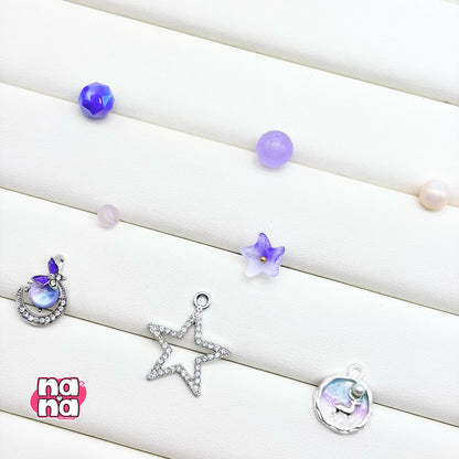 【Y1080】なつのよる  高品質クォーツ&ガラス（10*10）