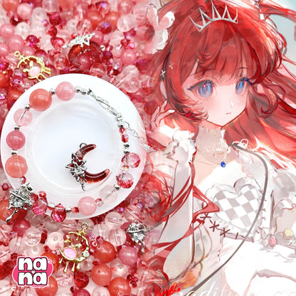 【Y1081】赤いりんご  高品質クォーツ&ガラス（10*10）