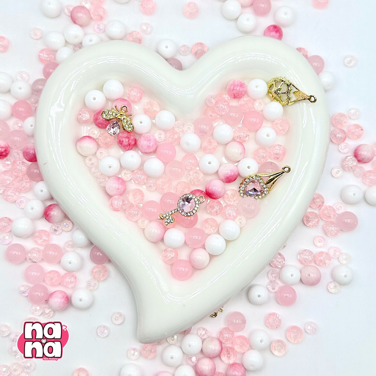 【Y1085】ハニー  高品質クォーツ&ガラス（10*10）