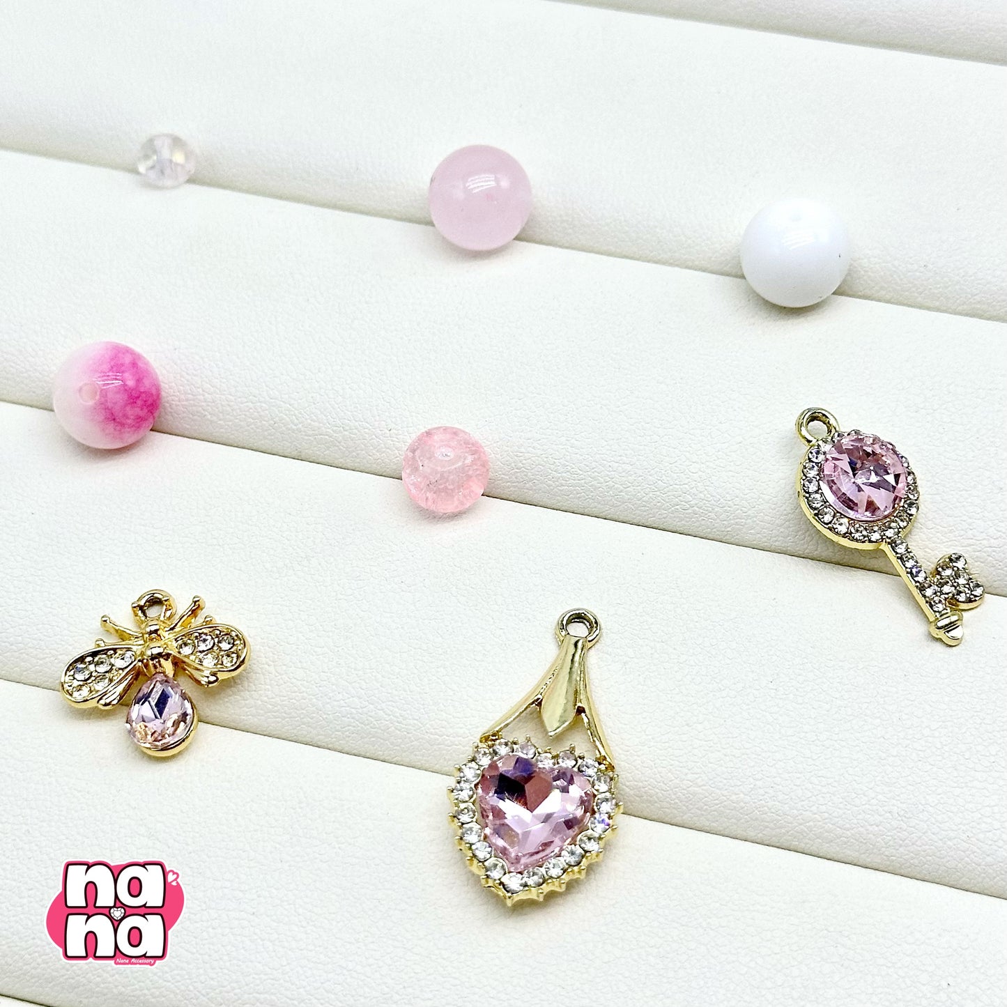 【Y1085】ハニー  高品質クォーツ&ガラス（10*10）