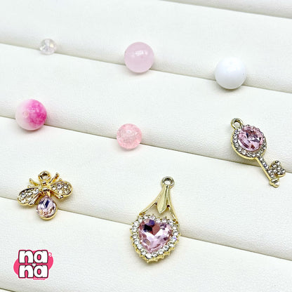 【Y1085】ハニー  高品質クォーツ&ガラス（10*10）