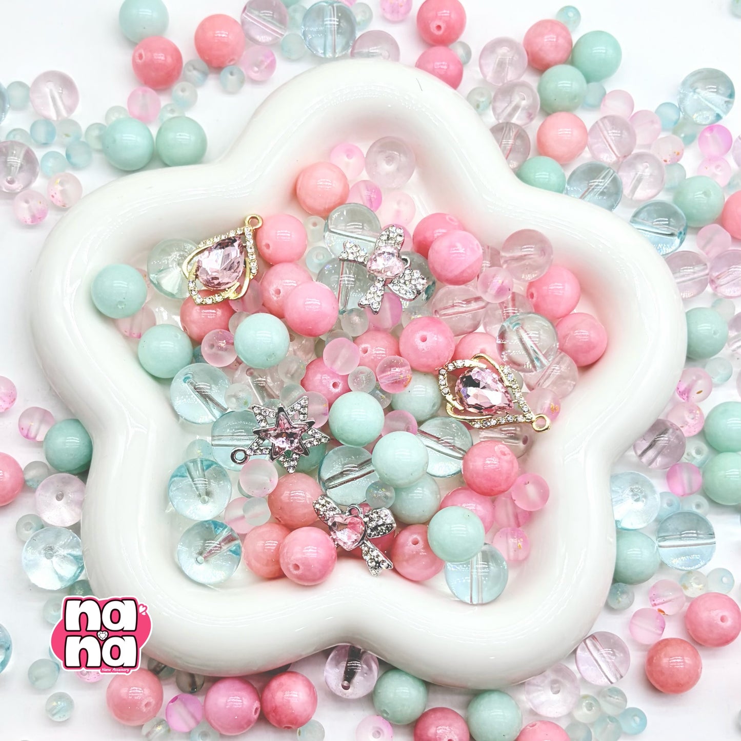 【Y1091】ラブストーリー  高品質クォーツ&ガラス（10*10）