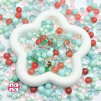 【Y1105】ミントのうみ  高品質クォーツ&ガラス（10*10）