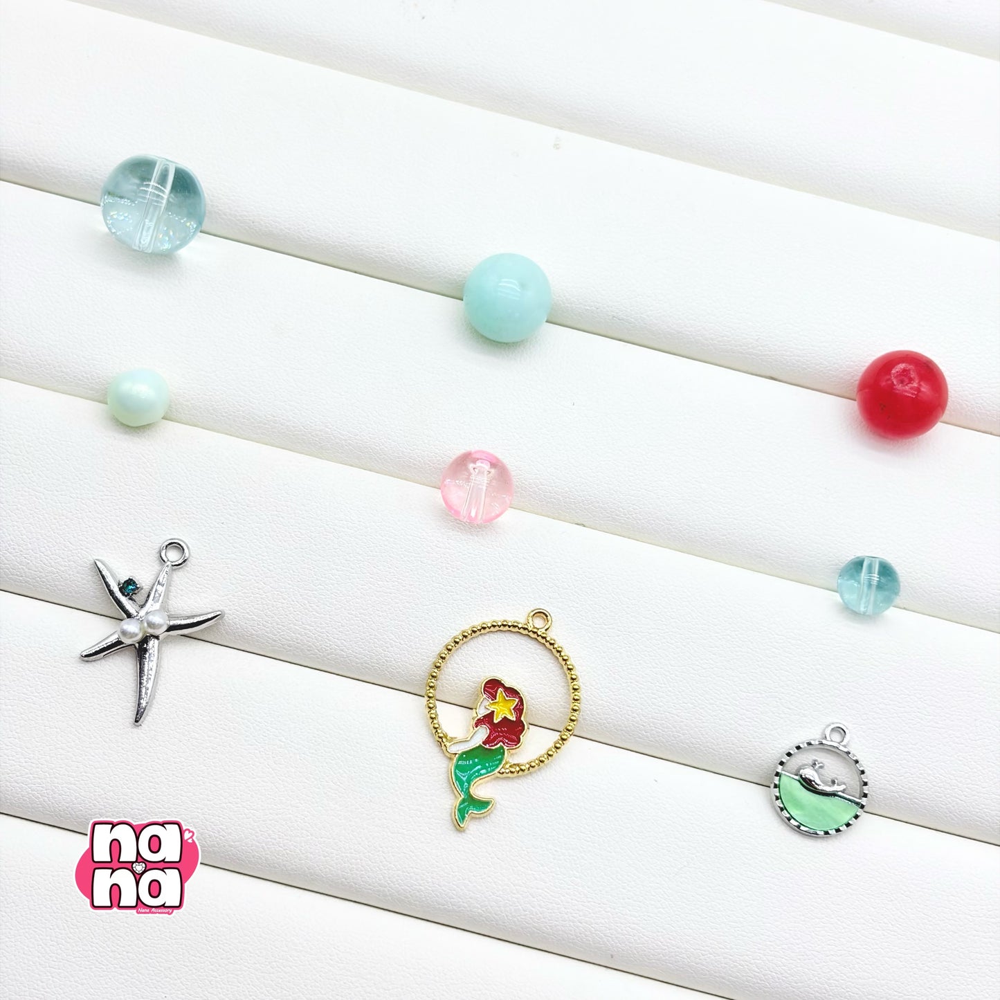 【Y1105】ミントのうみ  高品質クォーツ&ガラス（10*10）