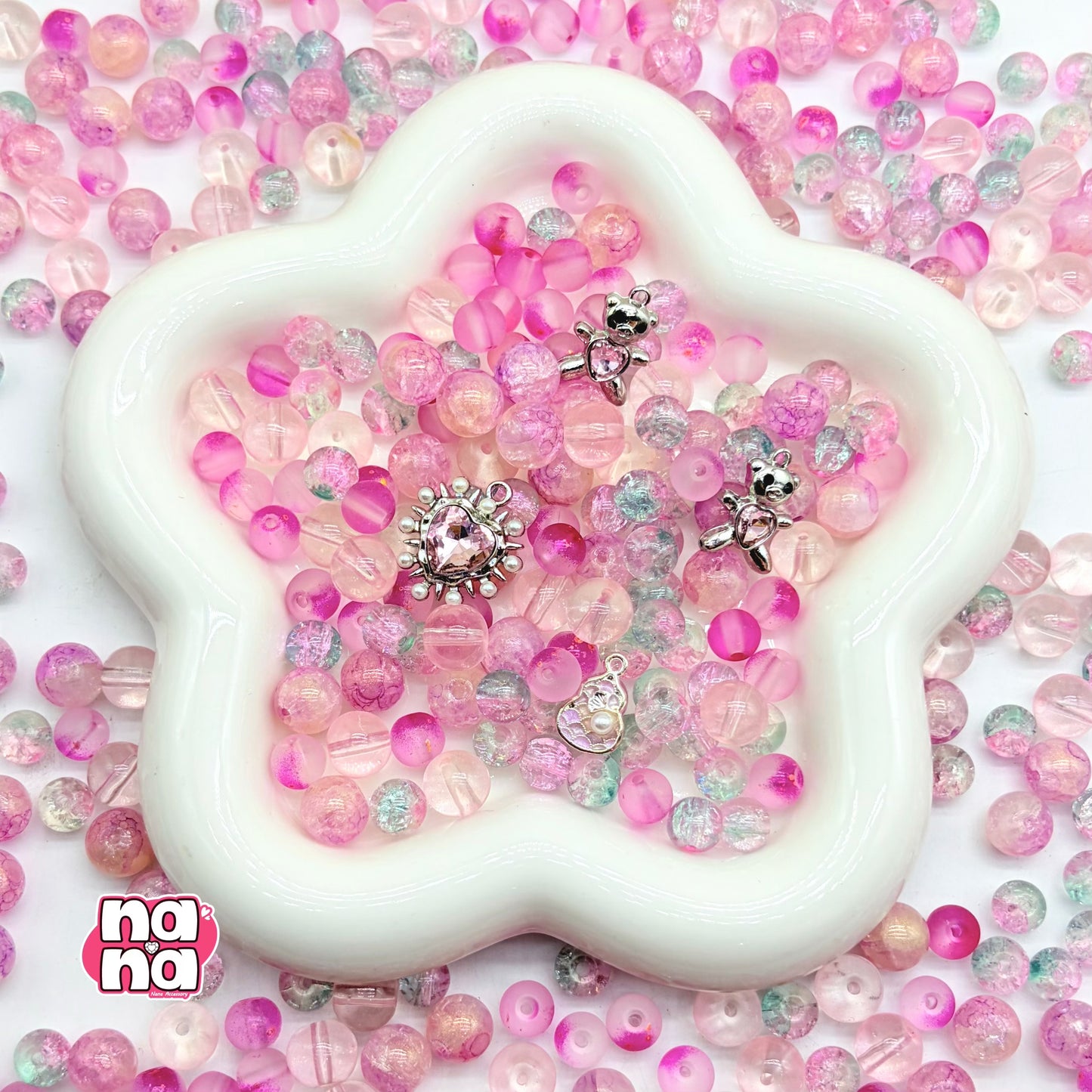 【Y1108】幸せキャンディー   高品質ガラス（10*10）