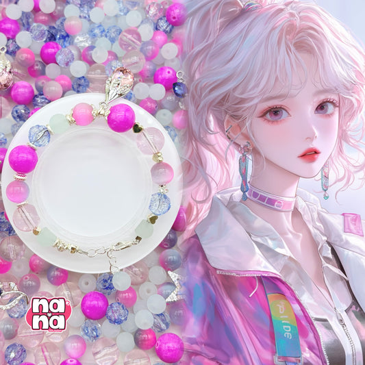 【Y1125】変わったことない心  高品質キャッツアイ&ガラス（10*10）