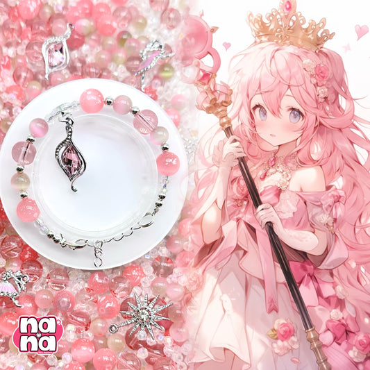 【Y1131】姫の秘密  高品質キャッツアイ&ガラス（10*10）