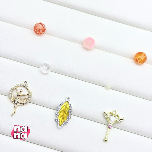 【Y1144】オレンジ飴   高品質ガラス（10*10）