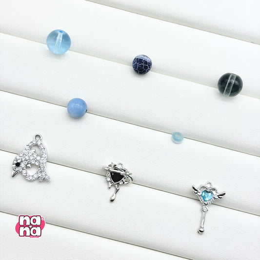 【Y1146】あめのおと  高品質キャッツアイ&ガラス（10*10）