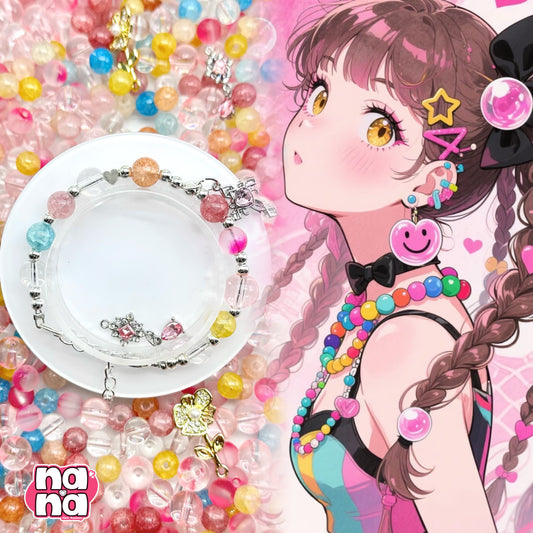 【Y1149】カラフルキャンディー   高品質ガラス（10*10）