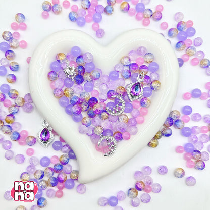 【Y1160】はなのかみさま  高品質キャッツアイ&ガラス（10*10）