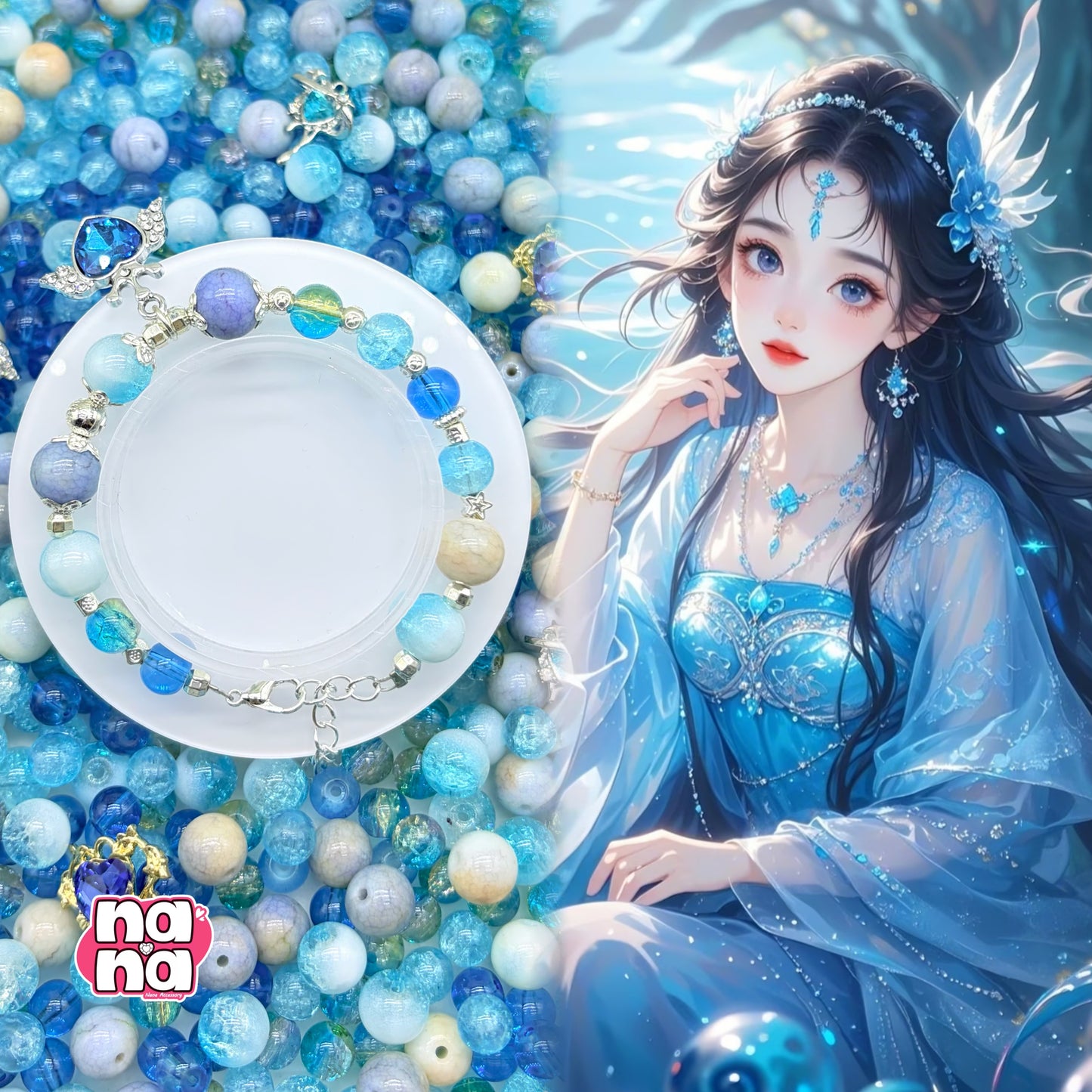 【Y1162】時の流れ  高品質ガラス（10*10）