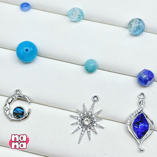 【Y1165】うみのひとしずく  高品質キャッツアイ&ガラス（10*10）