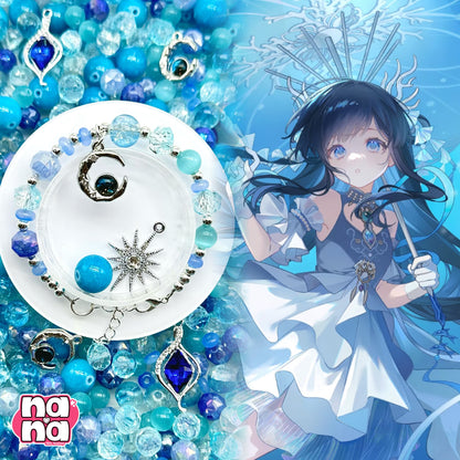 【Y1165】うみのひとしずく  高品質キャッツアイ&ガラス（10*10）