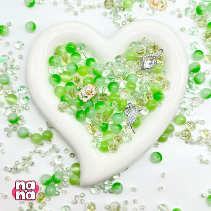 【Y1166】木漏れ日  高品質キャッツアイ&ガラス（10*10）