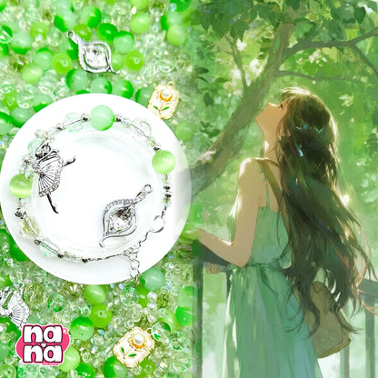 【Y1166】木漏れ日  高品質キャッツアイ&ガラス（10*10）