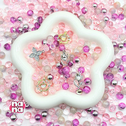 【Y1168】花模様  高品質ガラス（10*10）